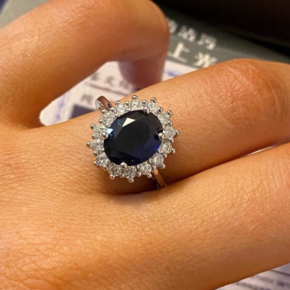 925Silver/saphire ring